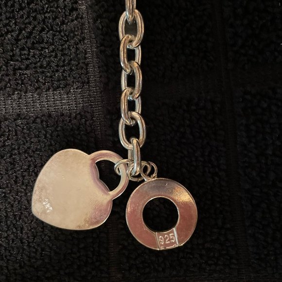 Jewelry - STERLING SILVER 925 TOGGLE CHAIN BRACELET WITH DANGLE HEART